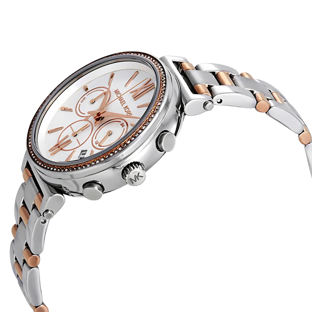 Michael Kors Sofie Pave Two-Tone Silver Dial Ladies Watch | MK6558