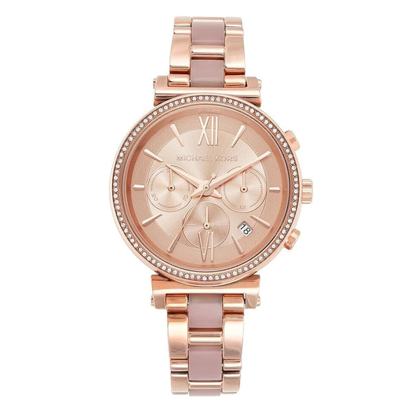 Michael Kors Sofie Chronograph Rose Dial Ladies Watch | MK6560