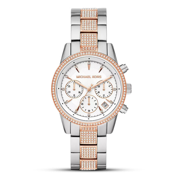 Michael Kors Ritz Chronograph Two-Tone Ladies Watch| MK6651