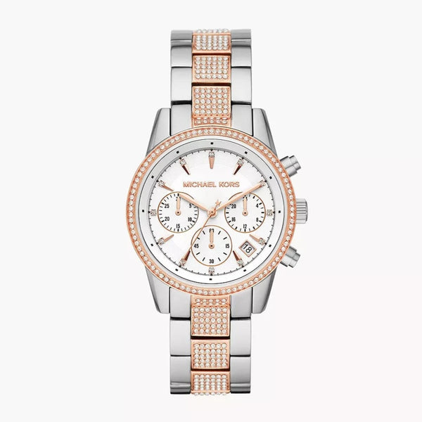 Michael Kors Ritz Chronograph Two-Tone Ladies Watch| MK6651