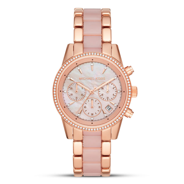 Michael Kors Ritz Rose Gold Tone Ladies Watch| MK6769