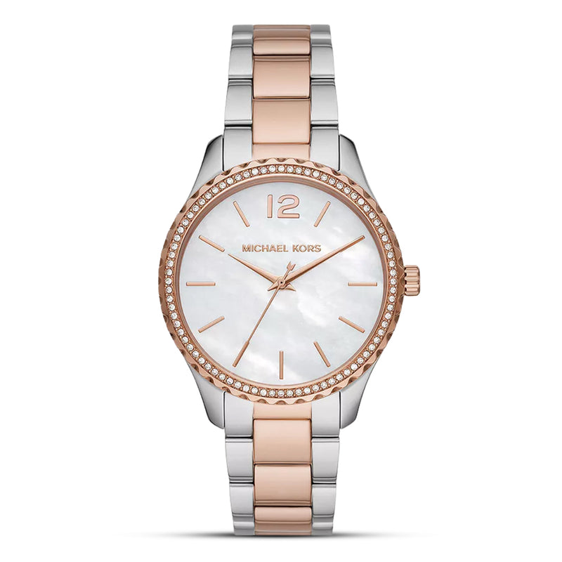 Michael Kors Layton Two-Tone White Dial Women's Watch| MK6849