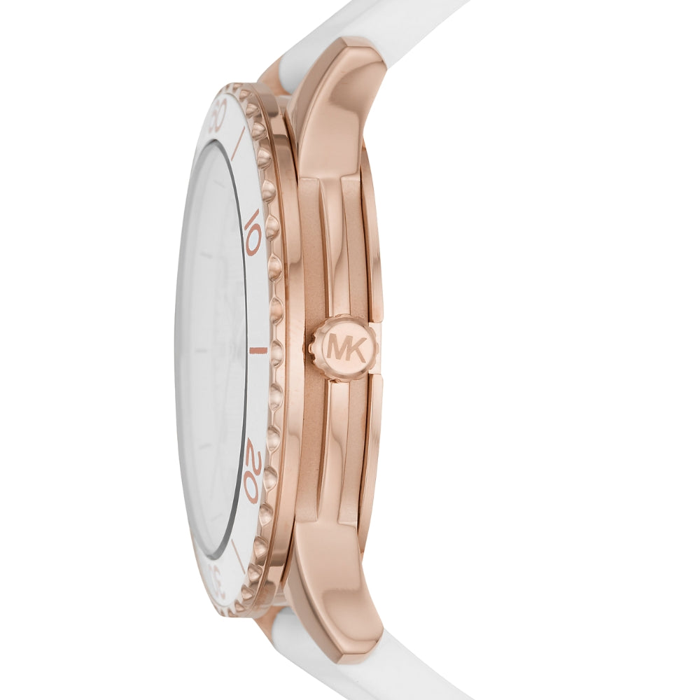 Michael Kors Runway Dive Rose White Dial Ladies Watch | MK6853