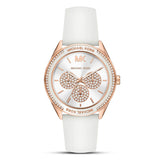 Michael Kors Pave White Silicon Strap Ladies Watch | MK6945