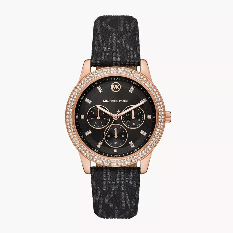 Michael Kors Tibby Multifunction Black PVC Women's Watch| MK6968