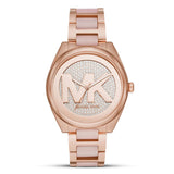 Michael Kors Janelle Three-Hand Rose Gold Tone Ladies Watch| MK7089