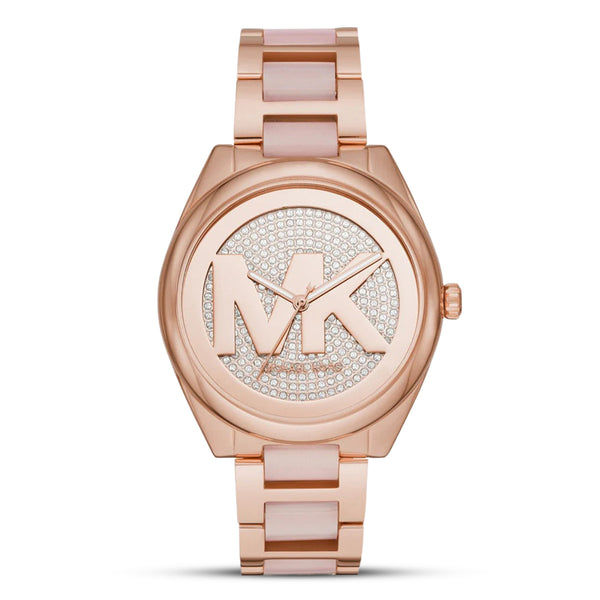 Michael Kors Janelle Three-Hand Rose Gold Tone Ladies Watch| MK7089