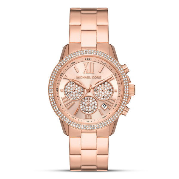 Michael Kors Bryn Pave Rose Gold Dial Ladies Watch | MK7200