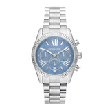 Michael Kors Lexington Silver Tone Blue Dial Women's Watch| MK7215