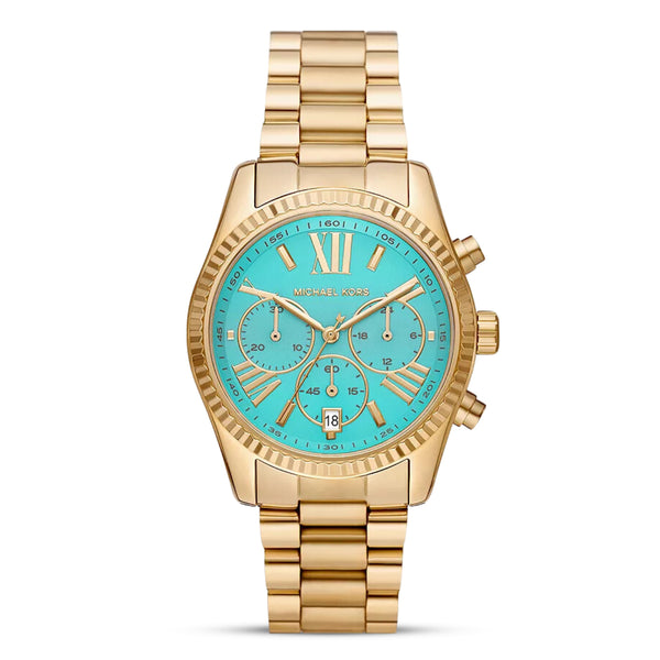 Michael Kors Lexington Gold Tone Blue Dial Women's Watch| MK7216