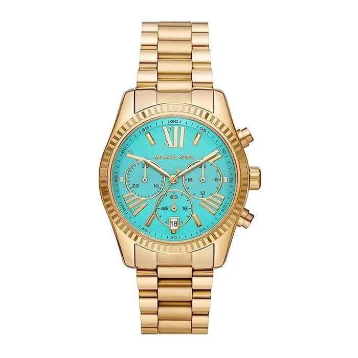 Michael Kors Lexington Gold Tone Blue Dial Women s Watch MK7216