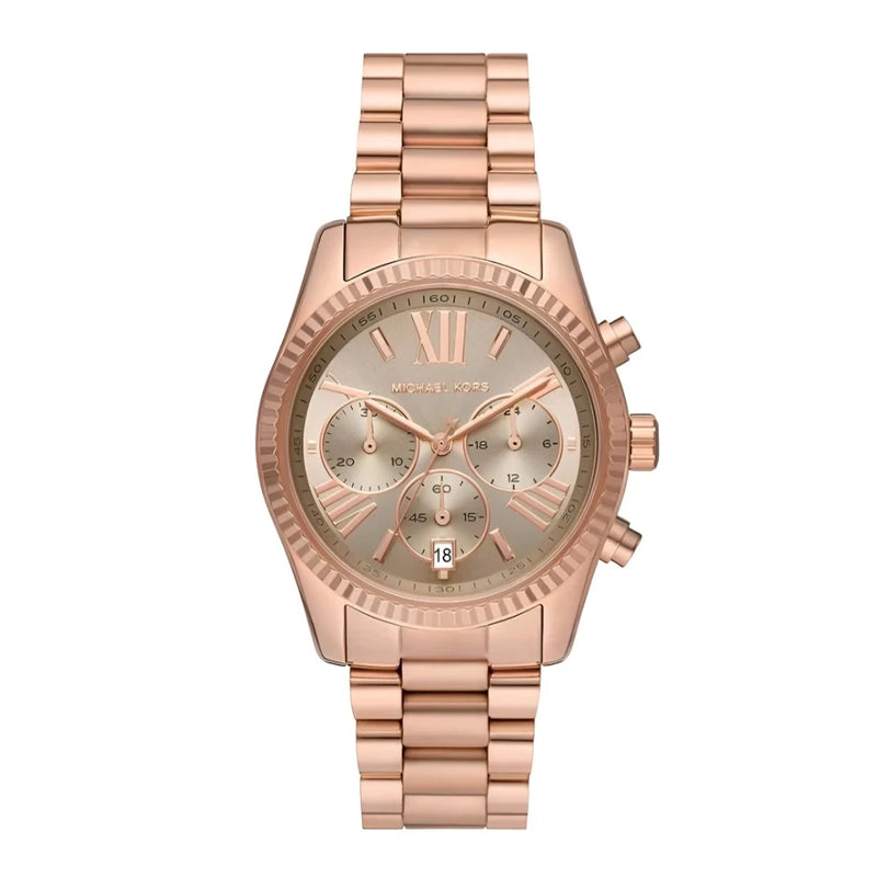 Michael Kors Lexington Rose Gold Tone Grey Dial Women's Watch| MK7217