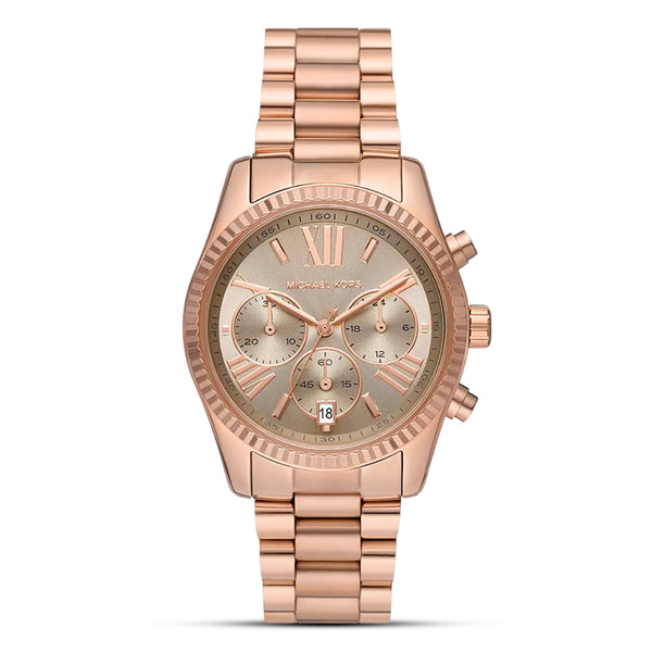 Michael Kors Lexington Rose Gold Tone Grey Dial Women's Watch| MK7217