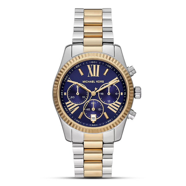 Michael Kors Lexington Two-Tone Blue Dial Women's Watch| MK7218