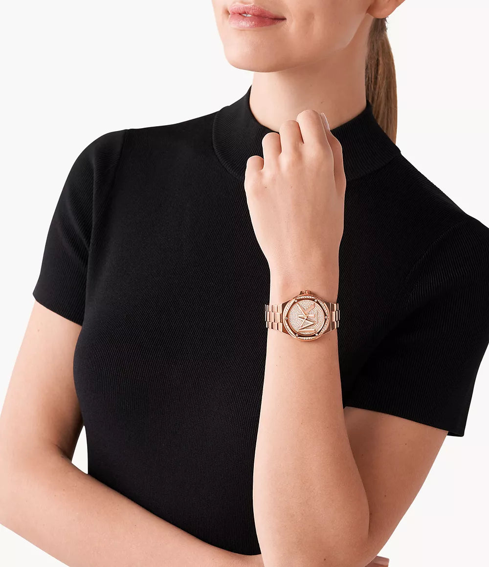 Michael Kors Lennox Rose-Gold Tone Women's Watch| MK7230