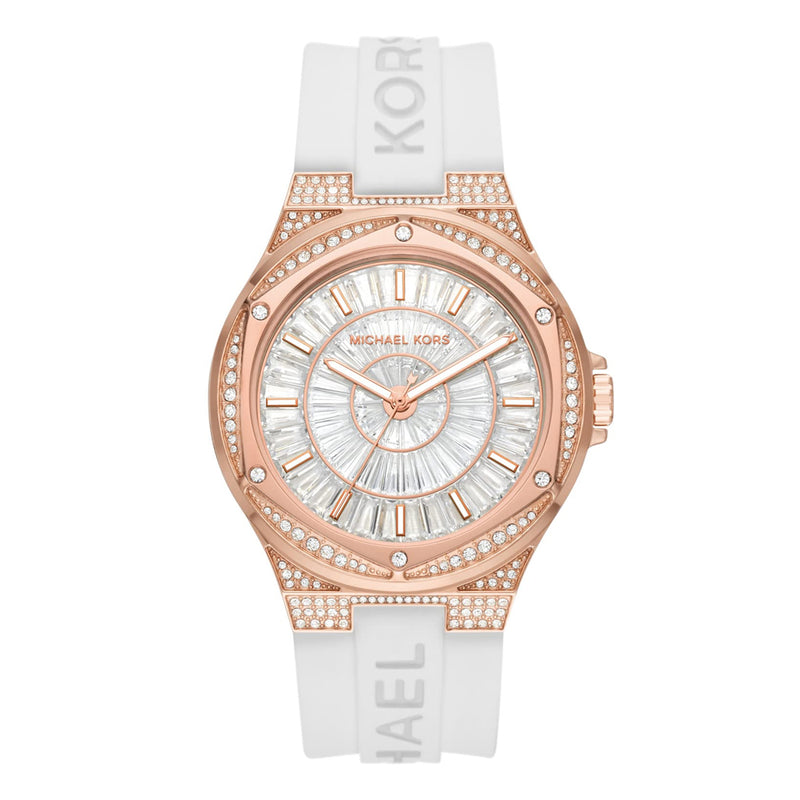 Michael Kors Lennox Three-Hand White Silicone Ladies Watch | MK7248