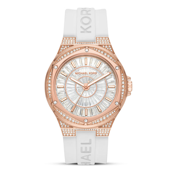 Michael Kors Lennox Three-Hand White Silicone Ladies Watch | MK7248