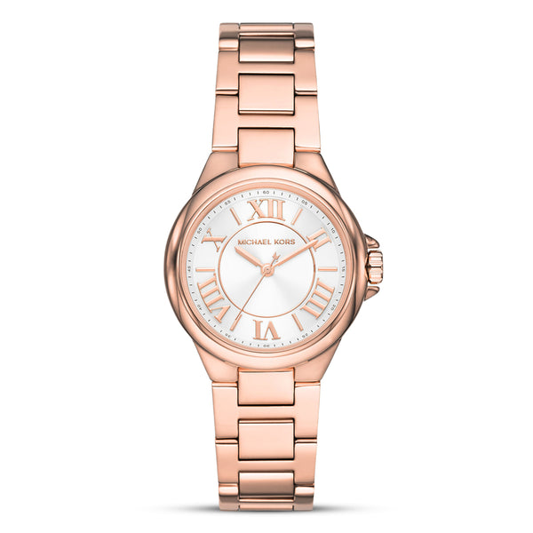 Michael Kors Camille Rose Gold Tone White Dial Women's Watch | MK7256