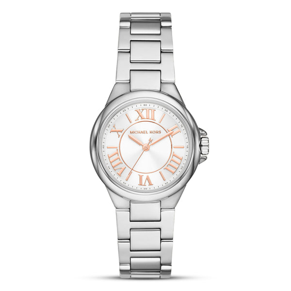 Michael Kors Camille Silver Tone White Dial Women's Watch | MK7259