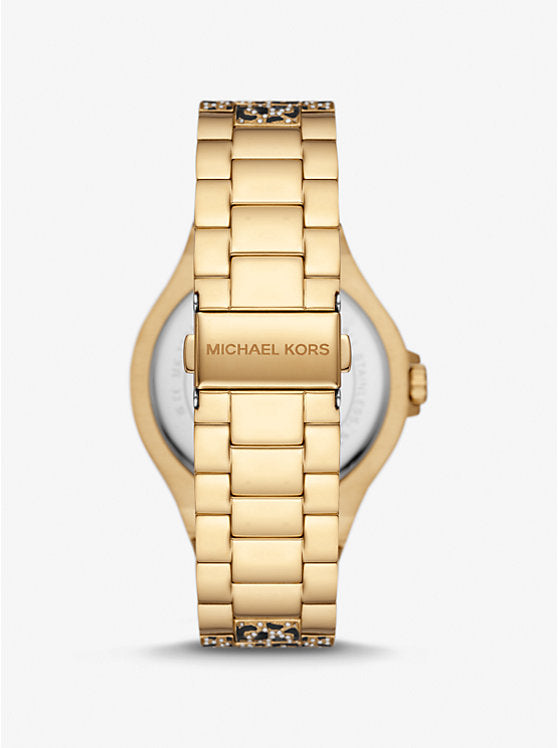 Michael Kors Lennox Pave Black and Gold-Tone Dial Women's Watch | MK7284