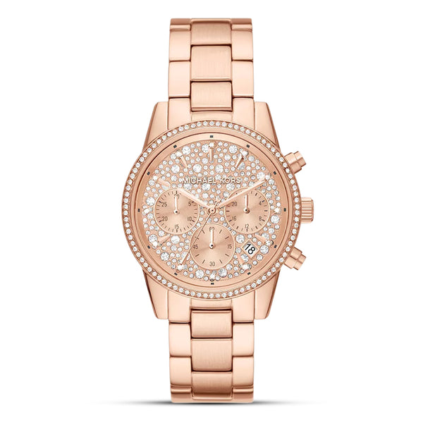 Michael Kors Ritz Chronograph Rose-Gold Tone Women's Watch| MK7302