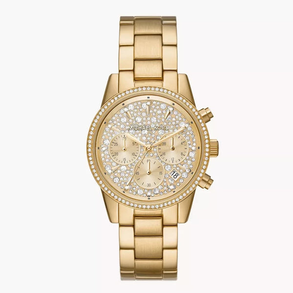 Michael Kors Ritz Chronograph Gold-Tone Women's Watch| MK7310