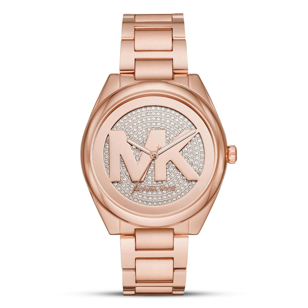 Michael Kors Janelle Rose Gold Tone Stainless Steel Ladies Watch| MK7312