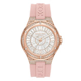 Michael Kors Lennox Three-Hand Pink Silicone Ladies Watch | MK7334