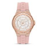 Michael Kors Lennox Three-Hand Pink Silicone Ladies Watch | MK7334