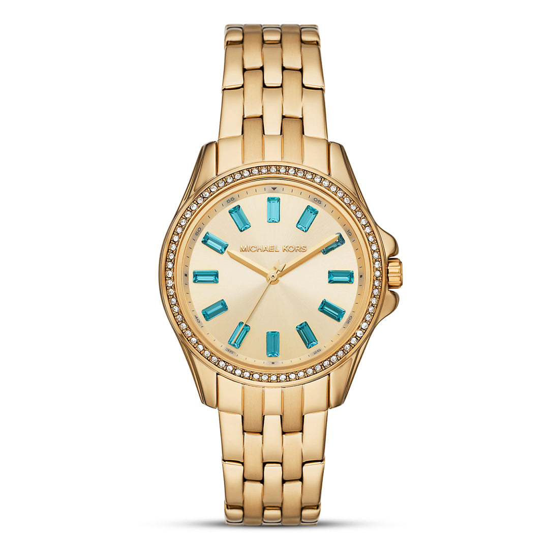 Michael Kors Pilot Pave Gold Tone Ladies Watch MK7366