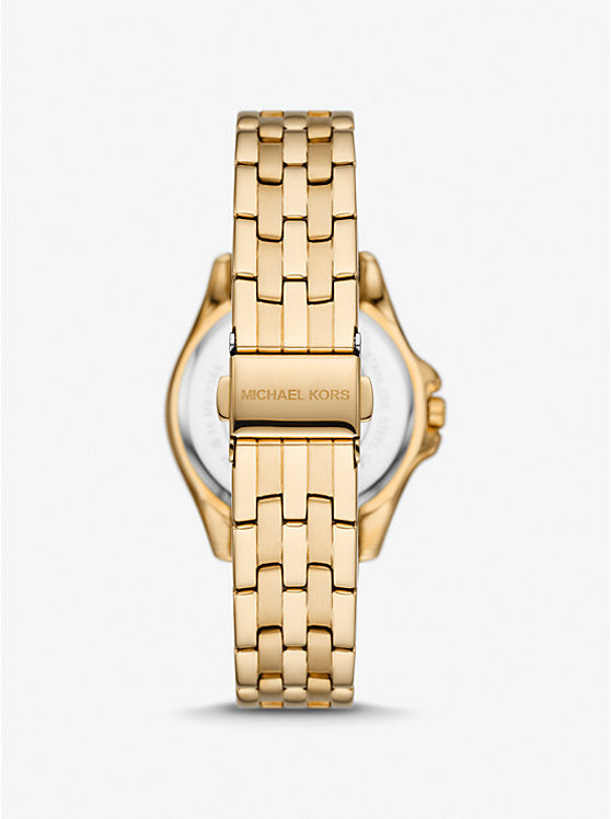 Michael Kors Pilot Pave Gold Tone Ladies Watch MK7366