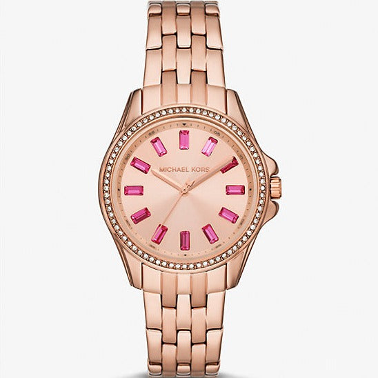 Michael Kors Pilot Pave Rose-Gold Tone Women's Watch| MK7367