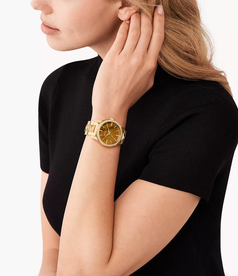 Michael Kors Runway Pave Gold Tone Women's Watch| MK7389