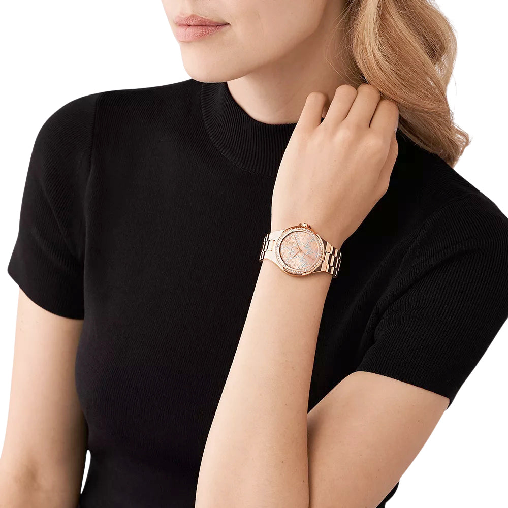 Michael Kors Lennox Rose Gold Dial Ladies Watch | MK7405