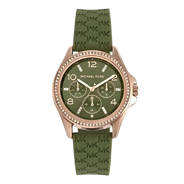 Michael Kors Mini Pilot Pavé Green Dial Ladies Watch | MK7421