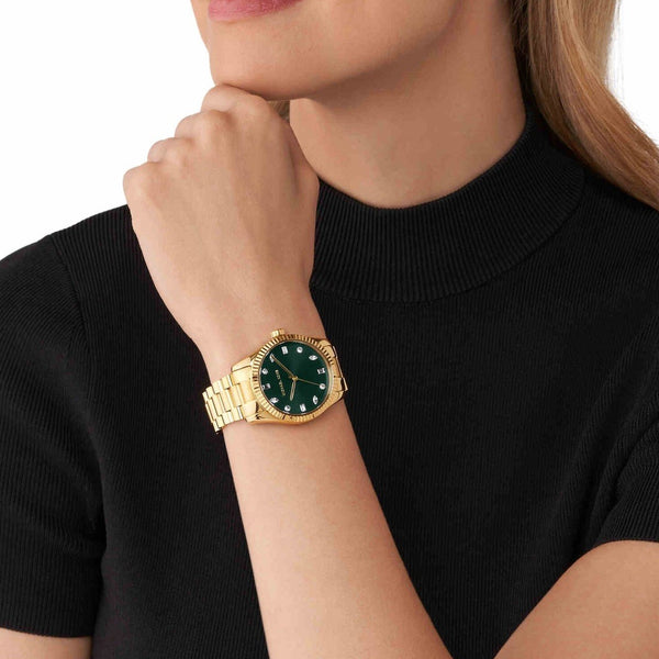 Michael Kors Lexington Quartz Green Dial Ladies Watch | MK7449