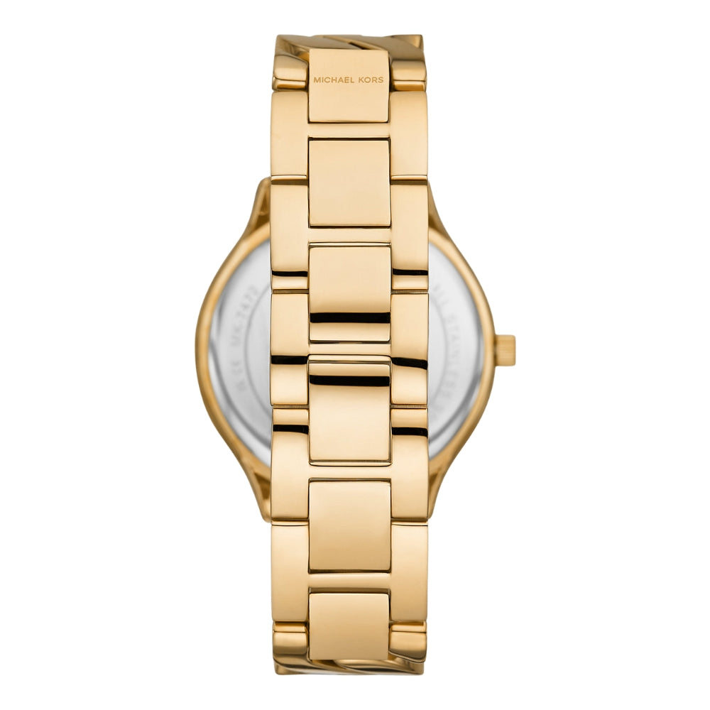 Michael Kors Slim Runway Gold Tone Silver Dial ladies Watch | MK7472 