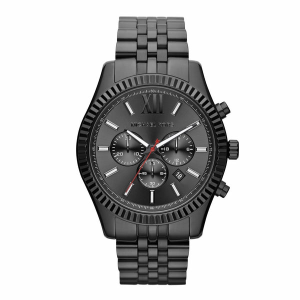 Michael Kors Lexington Black Dial Stainless Steel Men's Watch| MK8320