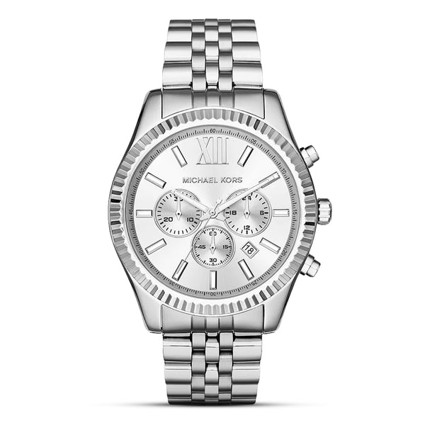 Michael Kors Lexington Chronograph Silver Dial Men's Watch | MK8405