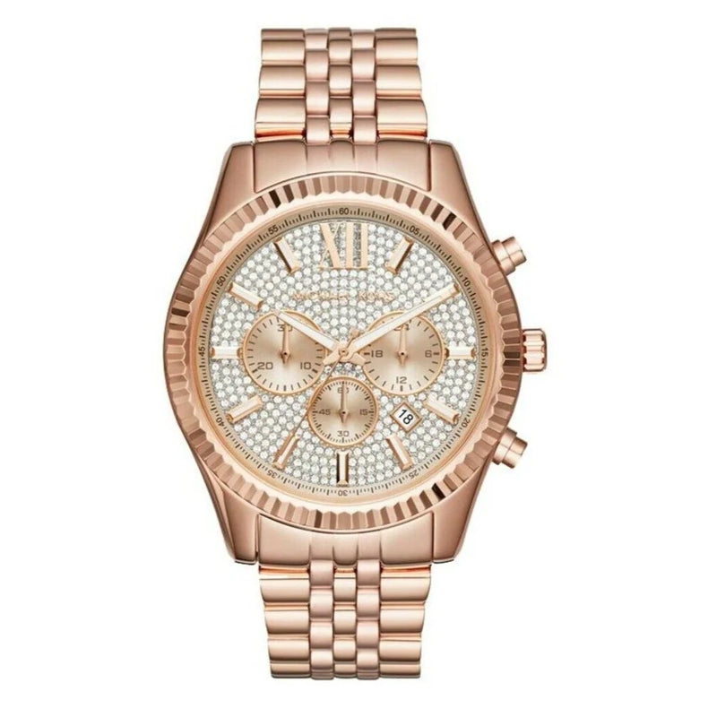 Michael Kors Lexington Pave Rose Gold Tone Men's Watch| MK8580