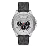 MICHEAL KORS Brecken Chronograph Black Silicone Men's Watch | MK8922