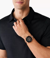 Michael Kors Lennox Rose Gold Tone Black Dial Men's Watch| MK8940