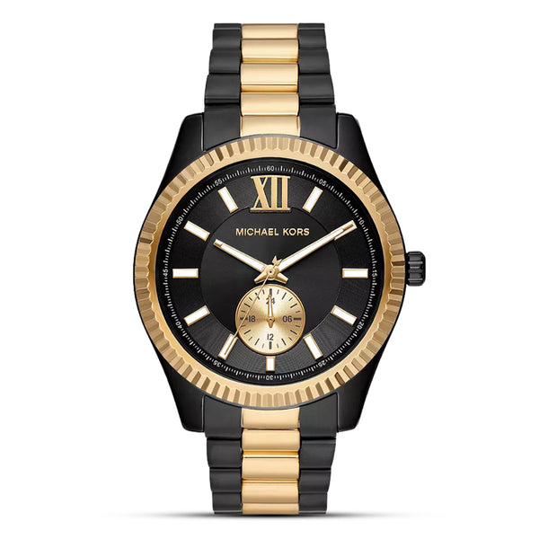 Michael Kors Lexington Black-Gold Multi-function Men's Watch| MK8948