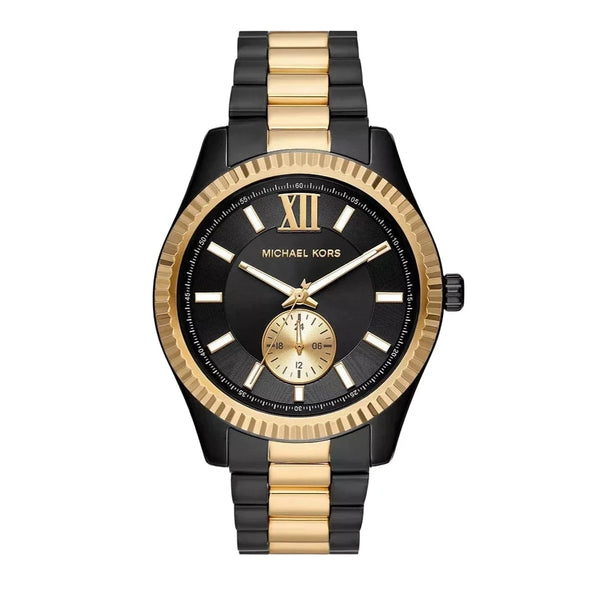 Michael Kors Lexington Black-Gold Multi-function Men's Watch| MK8948