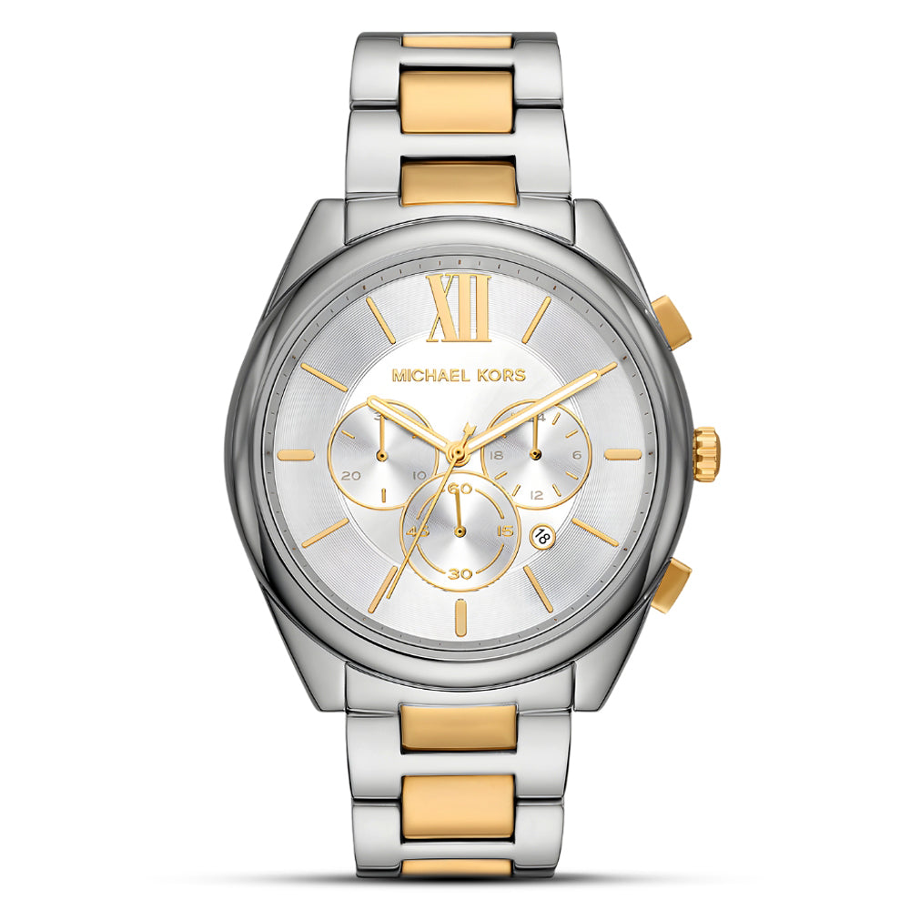 Michael Kors Two Tone Silver Dial Men