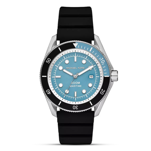 Michael Kors Maritime Sky Blue Dial Silicone Band Men's Watch | MK9167