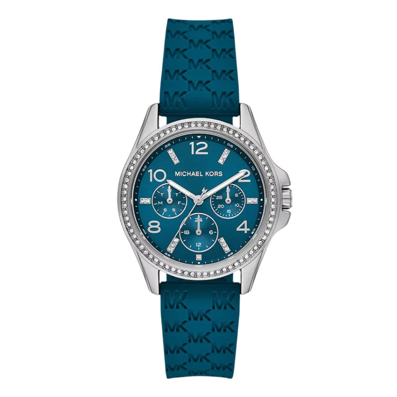 Michael Kors Mini Pilot Pavé Blue Dial Ladies Watch | MKO1004