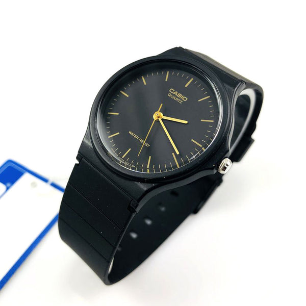 Casio Analogue Black Dial Resin Strap Unisex Watch| MQ-24-1ELDF