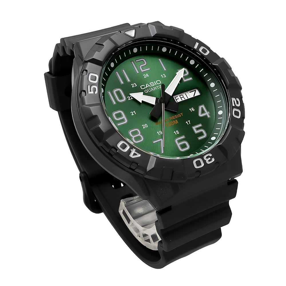 Casio Sports Digital Green Dial Resin Strap Watch| MRW-210H-3BVDF