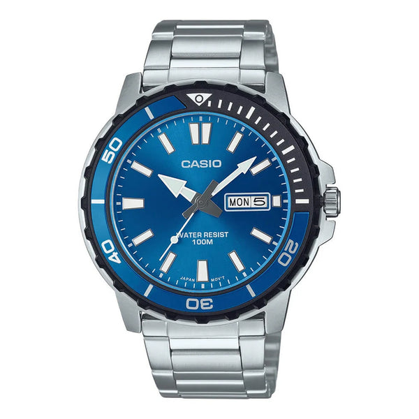 CASIO ENTICER BLUE DIAL WITH DATE MEN'S WATCH | MTD-125D-2A1VDF